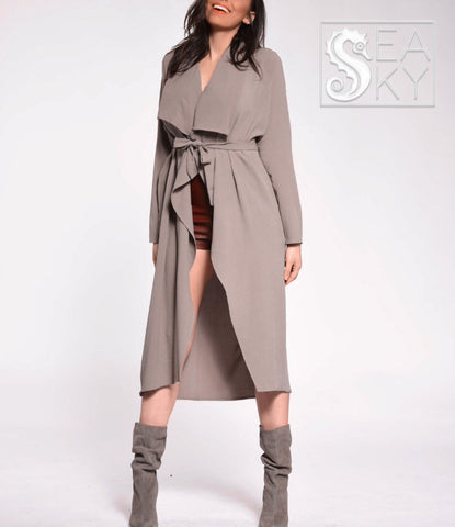 "Mio" Grey Duster Jacket